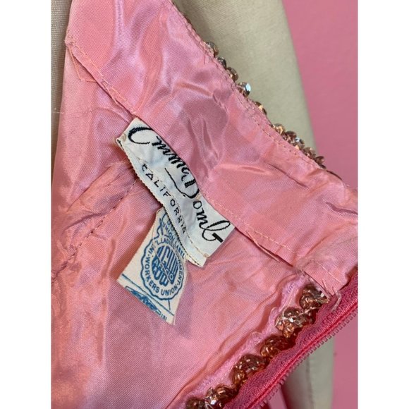 Vintage 1960s Designer Emma Domb Hot Pink Gown Med - Picture 10 of 10